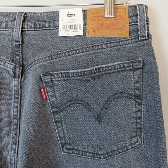 Levi's 501 Original Fit Women's High Rise Straight Leg Jeans 32W 30L - Picture 13 of 16